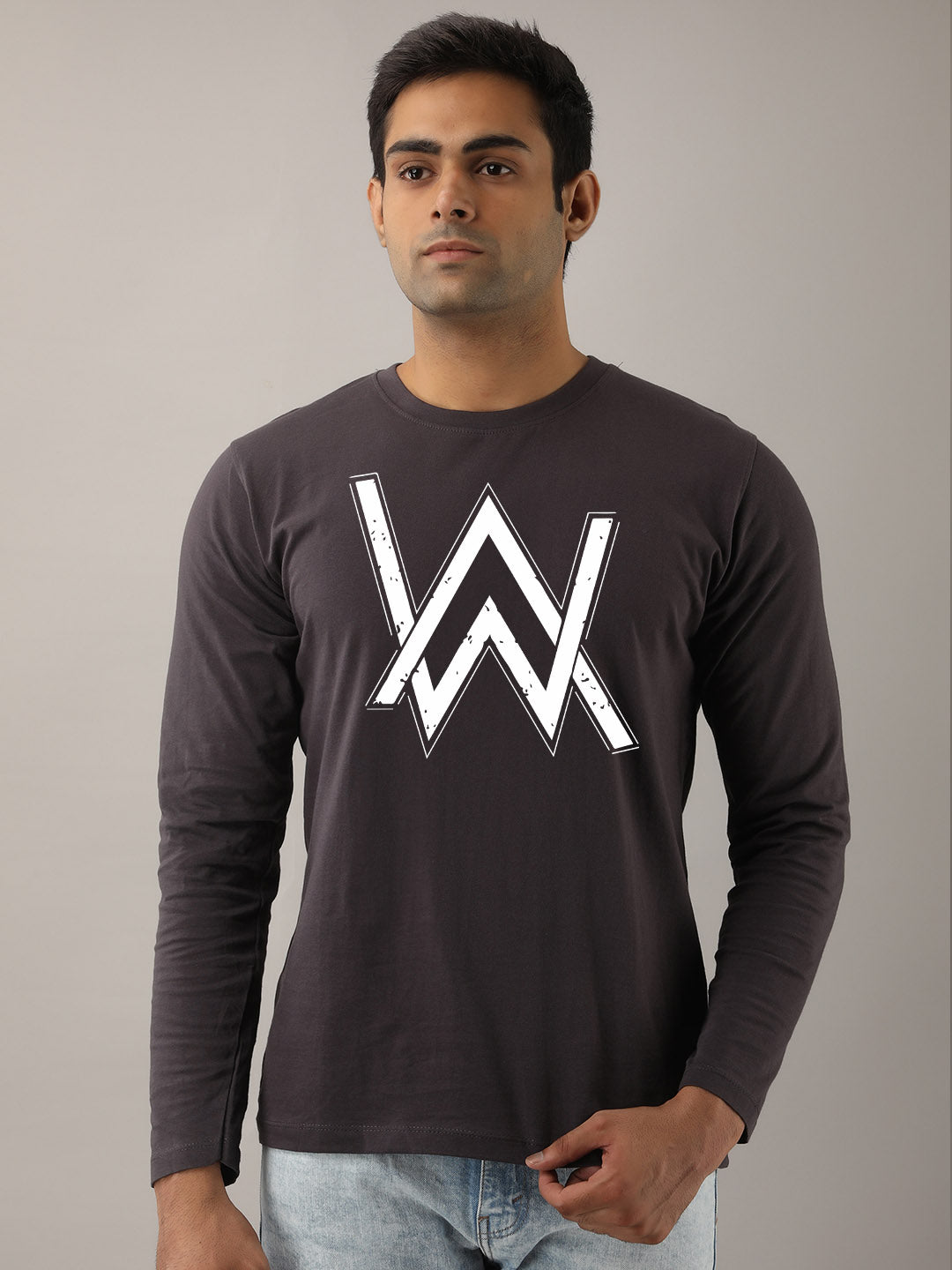 Alan Walker Grey Full Sleeves T Shirt feranoid