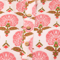 Women Pink Cotton Printed Short Kurti