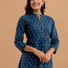 Cotton Printed A-Line Short Tunic