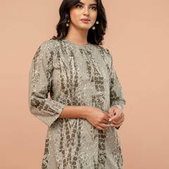Elegant Mandarin Collar Printed Tunic – Stylish & Comfortable, Sizes