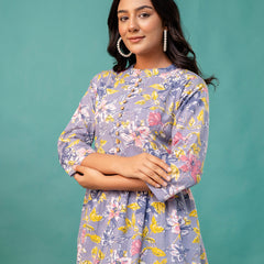 Tunic – Mandarin Collar, 3/4 Sleeves, Flattering Fit (Sizes S–XXL)