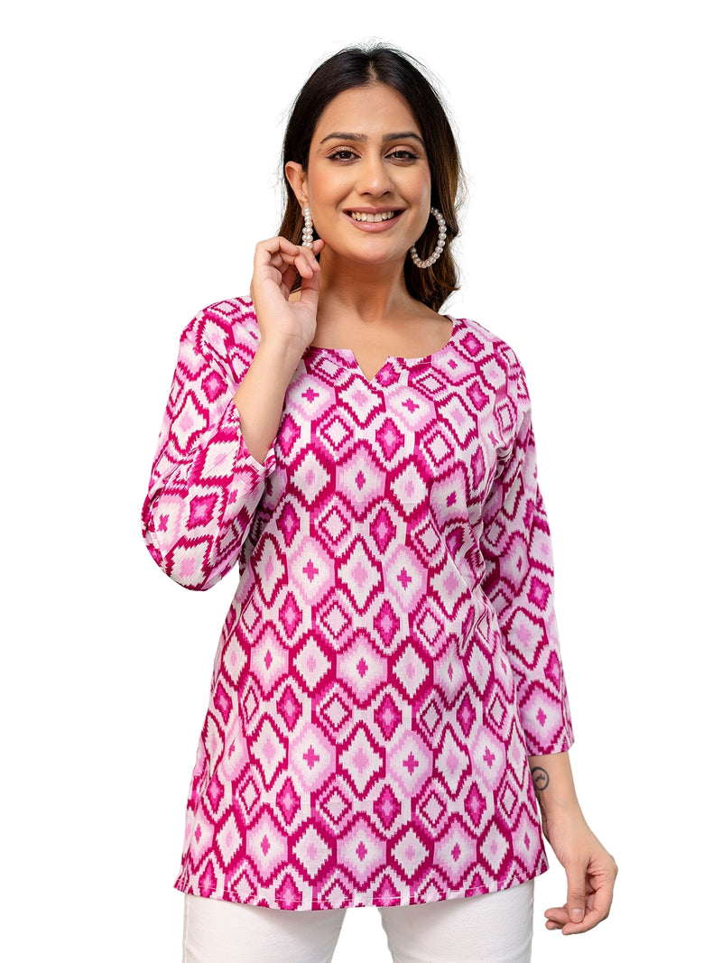 Elegant Printed top – Soft Cotton, Everyday Style, Sizes S–XXL.