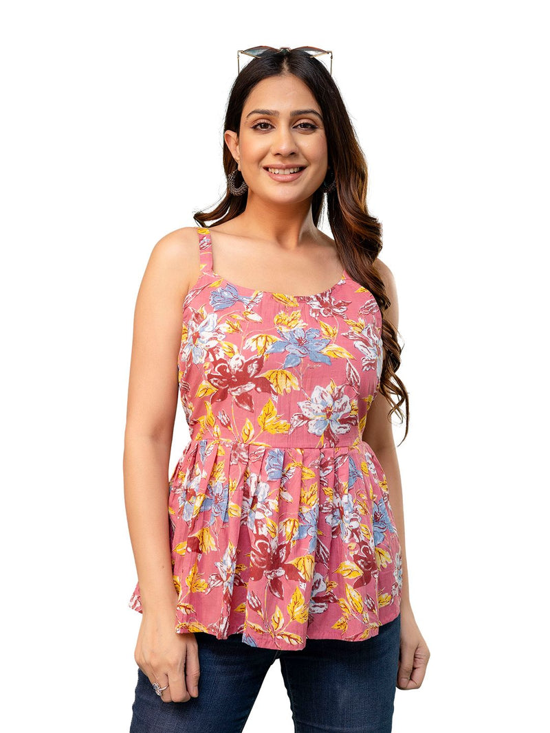 Strappy Peplum Top – Flattering Fit, All-Day Comfort, Sizes XS–XXL.