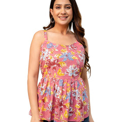 Strappy Peplum Top – Flattering Fit, All-Day Comfort, Sizes XS–XXL.