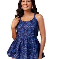 Strappy Peplum Top – Flattering Fit, All-Day Comfort, Sizes XS–XXL.