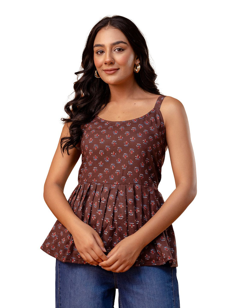 Strappy Peplum Top – Flattering Fit, All-Day Comfort, Sizes XS–XXL.