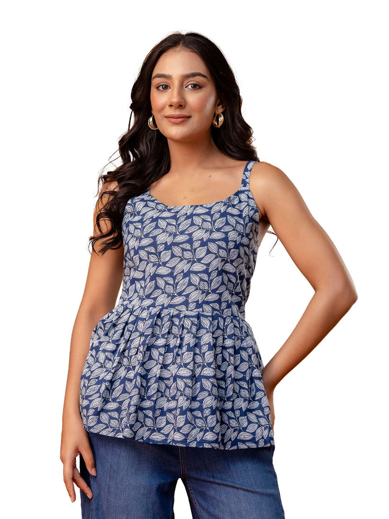 Strappy Peplum Top – Flattering Fit, All-Day Comfort, Sizes XS–XXL.
