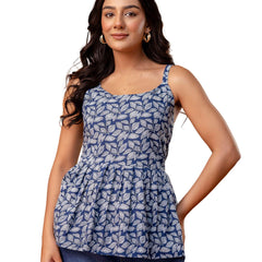 Strappy Peplum Top – Flattering Fit, All-Day Comfort, Sizes XS–XXL.