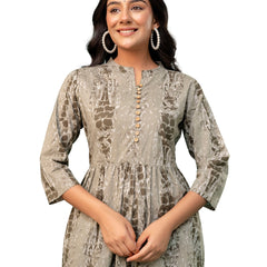 Tunic – Mandarin Collar, 3/4 Sleeves, Flattering Fit (Sizes S–XXL)