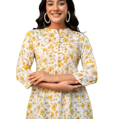 Tunic – Mandarin Collar, 3/4 Sleeves, Flattering Fit (Sizes S–XXL)