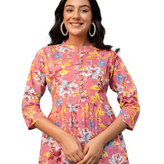 Tunic – Mandarin Collar, 3/4 Sleeves, Flattering Fit (Sizes S–XXL)