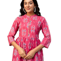 Top – Mandarin Collar, 3/4 Sleeves, Flattering Fit (Sizes S–XXL)