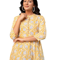 Top – Mandarin Collar, 3/4 Sleeves, Flattering Fit (Sizes S–XXL)