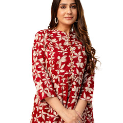 Top – Mandarin Collar, 3/4 Sleeves, Flattering Fit (Sizes S–XXL)
