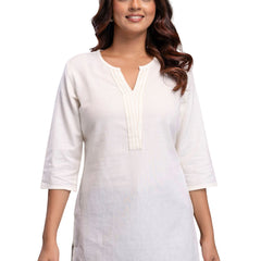 Elegant Short Kurti for Women – 3/4 Sleeves | Round Neck |