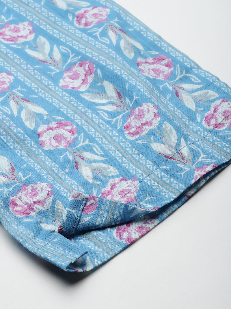 A-line Dupatta Sets - V-Neck, 3/4 Sleeves, Lace Work, Elastic Waistband Pants with Pockets & Full-Length Dupatta (M-XXL)