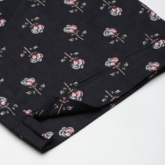 Straight Dupatta Sets - V-Neck, 3/4 Sleeves with Border Detailing, Elastic Waistband Pants with Pockets & Full-Length Dupatta (M-XXL)