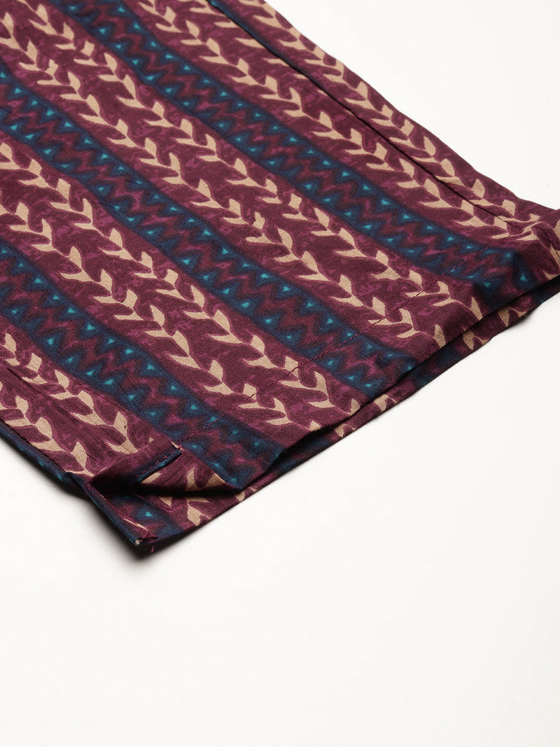 Straight Dupatta Sets - V-Neck, 3/4 Sleeves with Border Detailing, Elastic Waistband Pants with Pockets & Full-Length Dupatta (M-XXL)