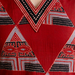 Bordered V-Neck 3-Piece Kurta Set with Ankle-Length Pants & Full-Length Dupatta (M–XXL)