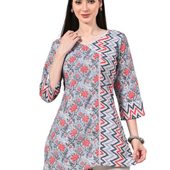 Graceful Wrap-Style Angrakha Cotton Kurti for Everyday Wear