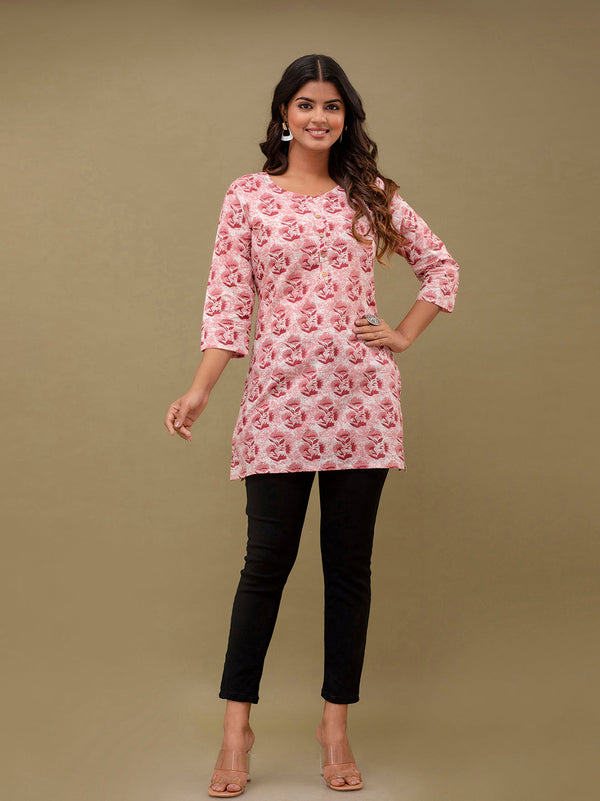 Ethnic Motifs Printed Pure Cotton Kurti