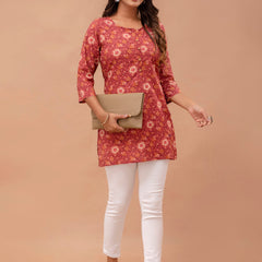 Ethnic Motifs Printed Pure Cotton Kurti