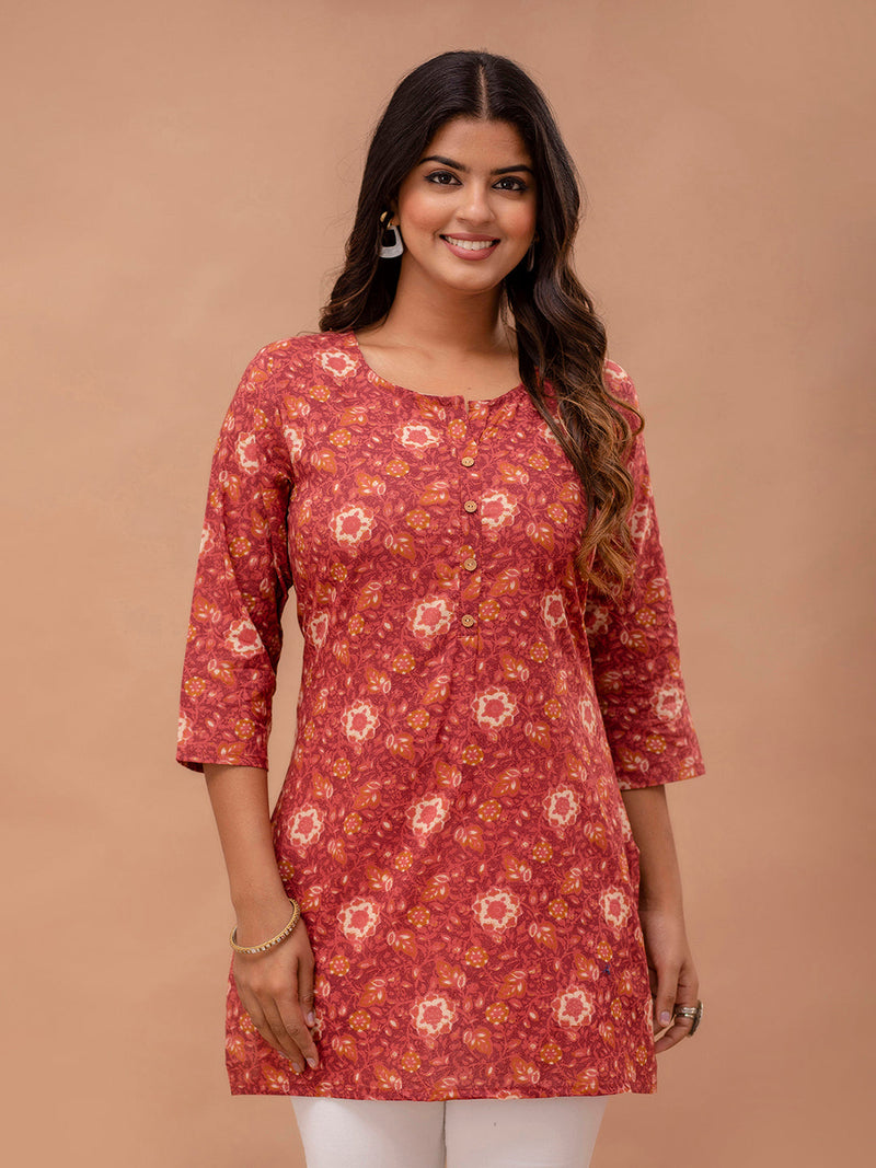 Ethnic Motifs Printed Pure Cotton Kurti