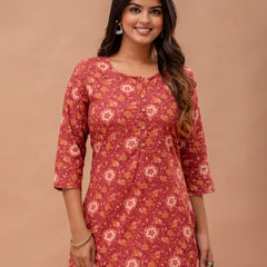 Ethnic Motifs Printed Pure Cotton Kurti