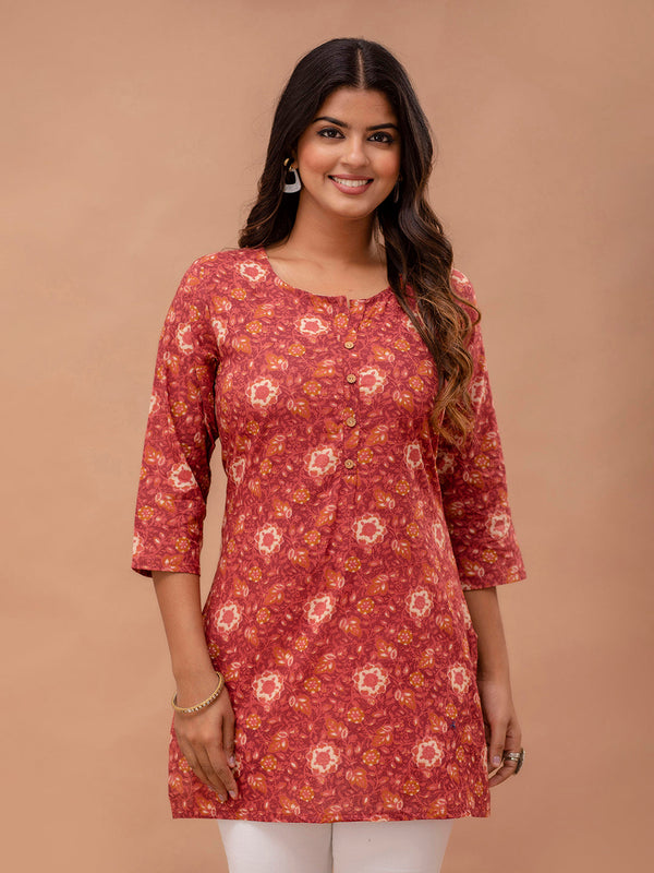 Ethnic Motifs Printed Pure Cotton Kurti