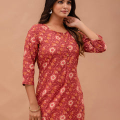 Ethnic Motifs Printed Pure Cotton Kurti