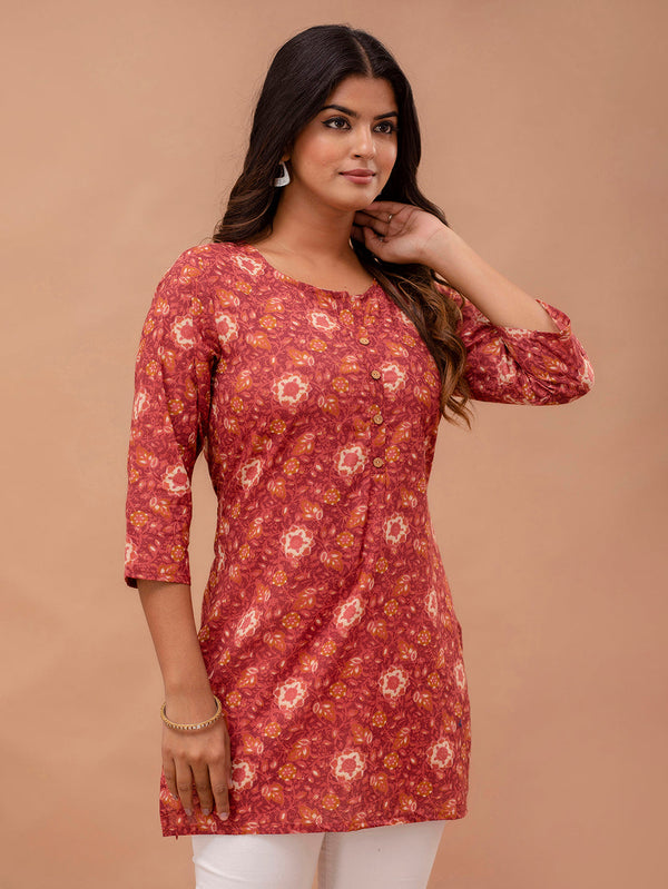 Ethnic Motifs Printed Pure Cotton Kurti