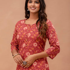 Ethnic Motifs Printed Pure Cotton Kurti