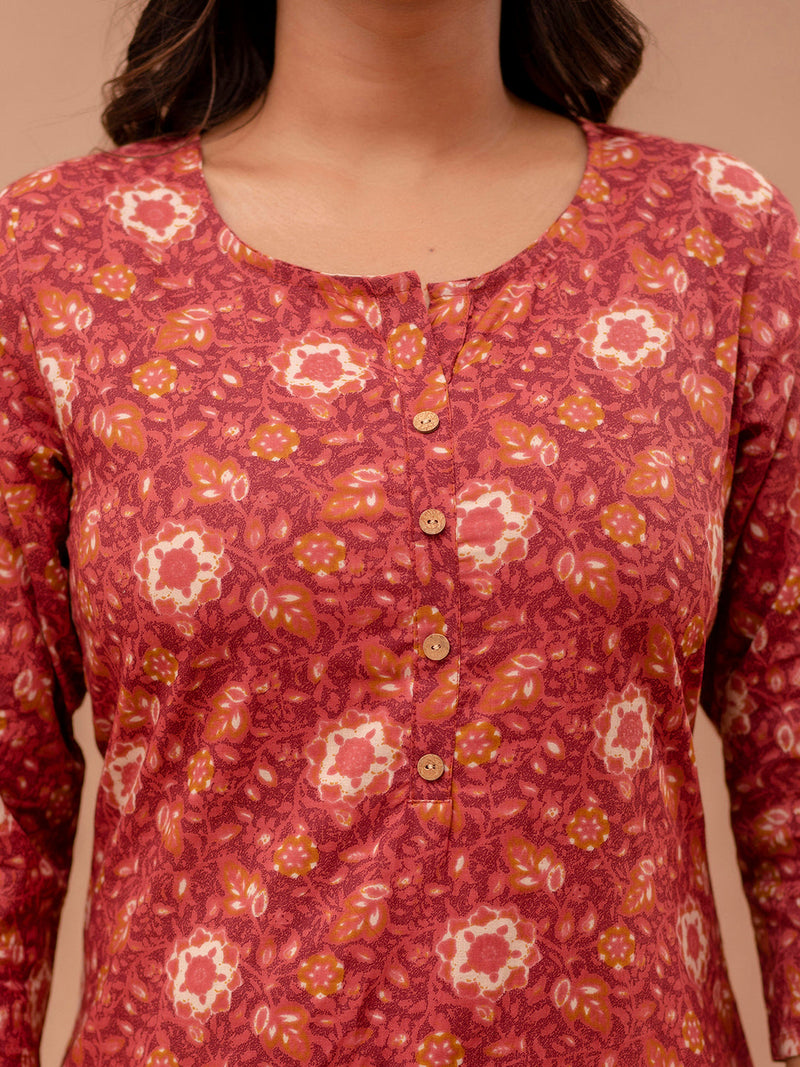 Ethnic Motifs Printed Pure Cotton Kurti