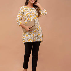 Ethnic Motifs Printed Pure Cotton Kurti