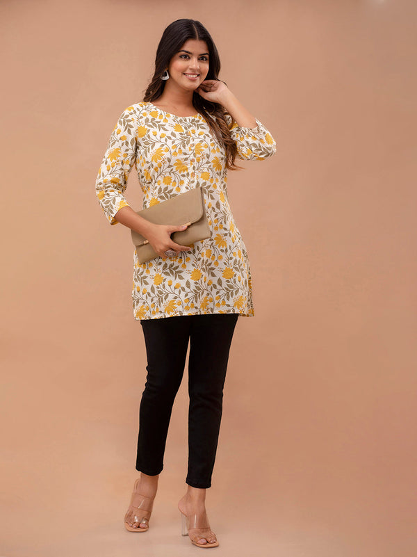 Ethnic Motifs Printed Pure Cotton Kurti