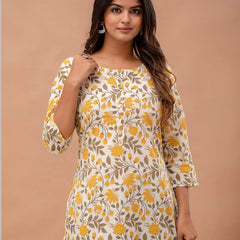 Ethnic Motifs Printed Pure Cotton Kurti