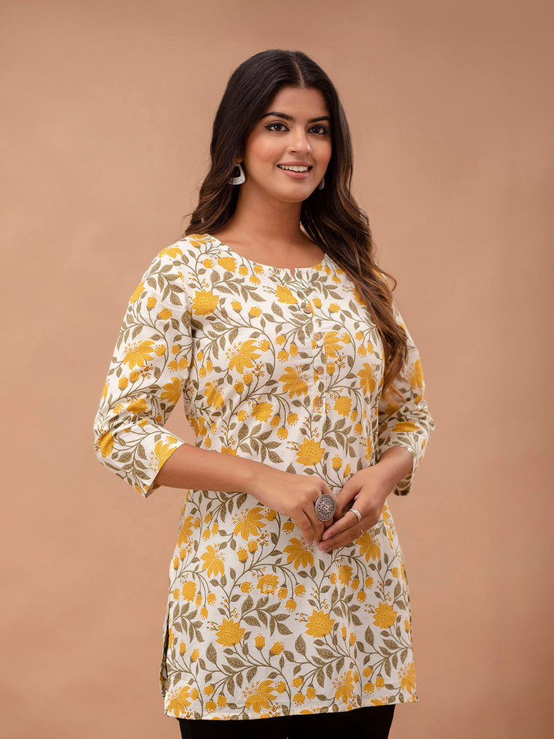Ethnic Motifs Printed Pure Cotton Kurti