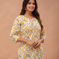 Ethnic Motifs Printed Pure Cotton Kurti