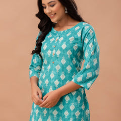 Ethnic Motifs Printed Pure Cotton Kurti