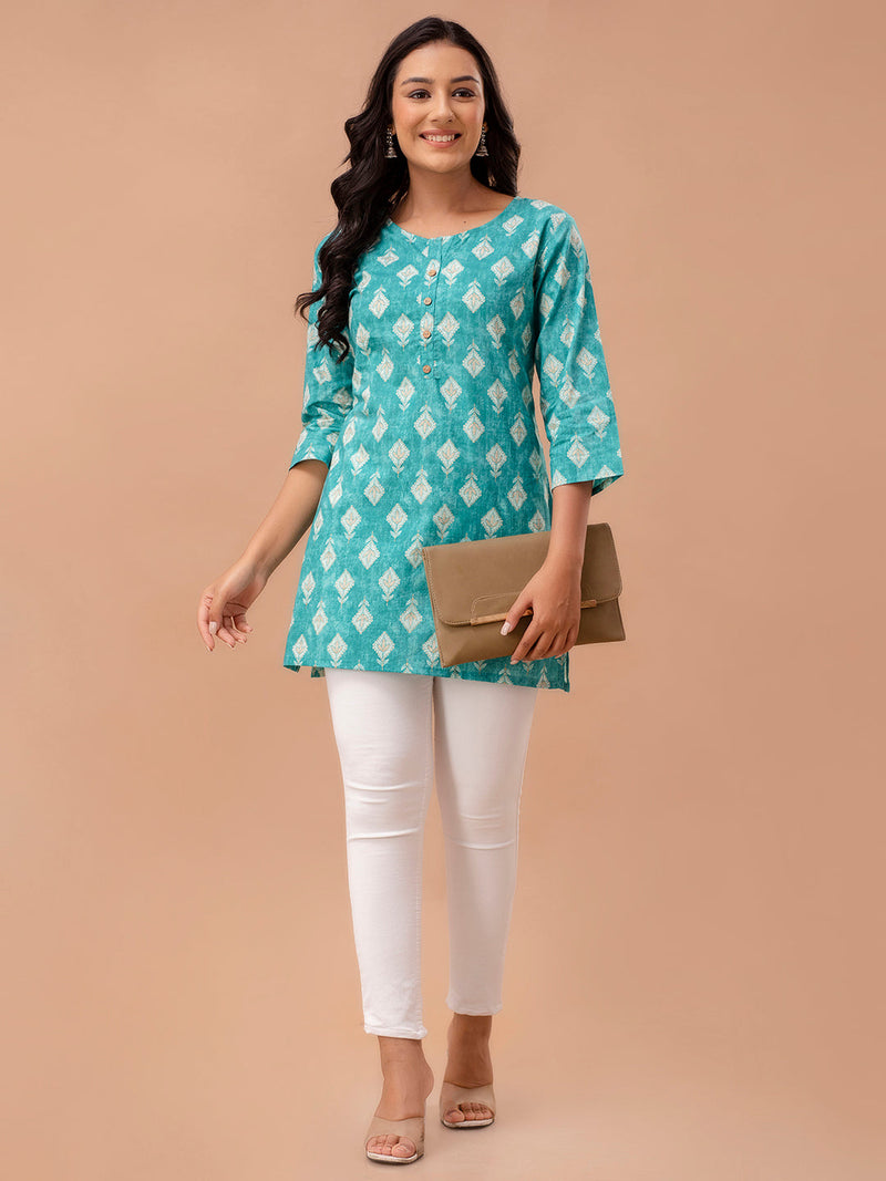 Ethnic Motifs Printed Pure Cotton Kurti
