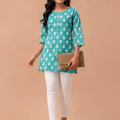 Ethnic Motifs Printed Pure Cotton Kurti