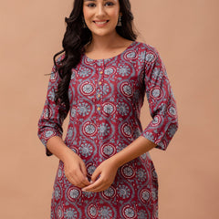Ethnic Motifs Printed Pure Cotton Kurti
