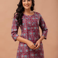 Ethnic Motifs Printed Pure Cotton Kurti