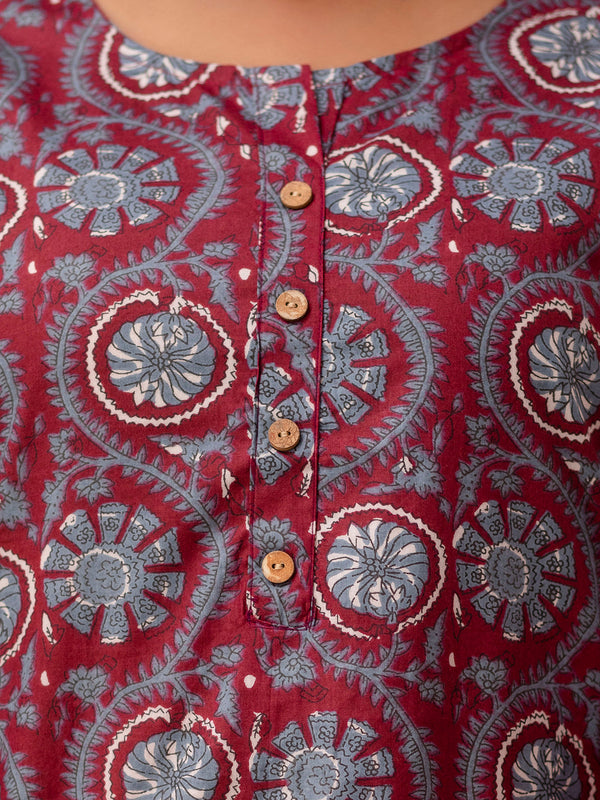 Ethnic Motifs Printed Pure Cotton Kurti