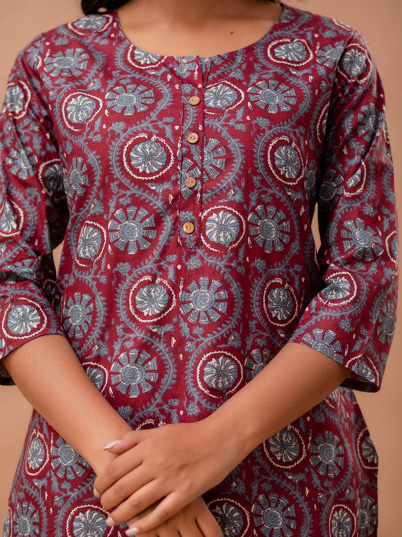 Ethnic Motifs Printed Pure Cotton Kurti