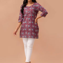 Ethnic Motifs Printed Pure Cotton Kurti