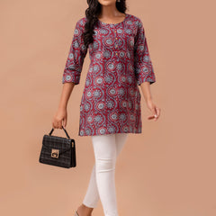 Ethnic Motifs Printed Pure Cotton Kurti