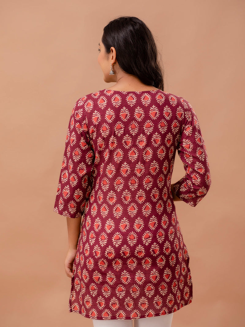 Ethnic Motifs Printed Pure Cotton Kurti
