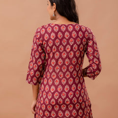 Ethnic Motifs Printed Pure Cotton Kurti