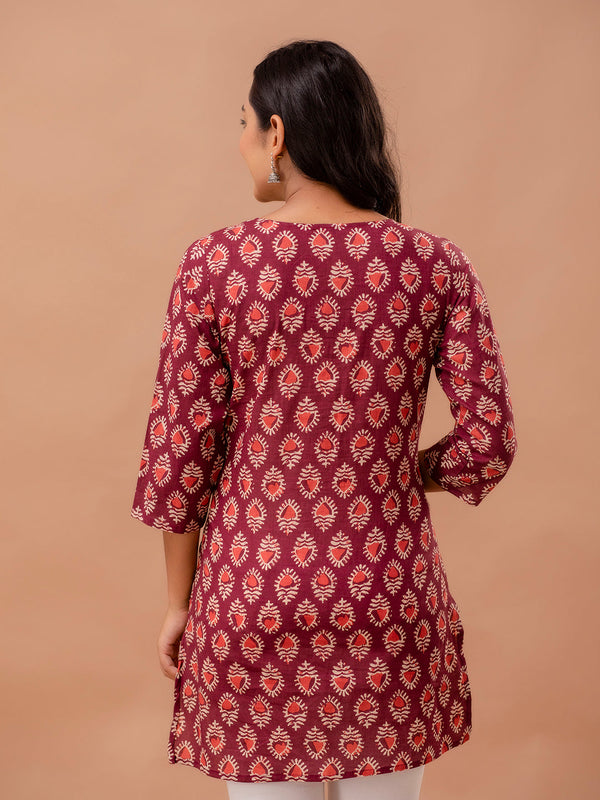 Ethnic Motifs Printed Pure Cotton Kurti